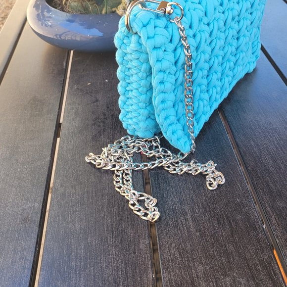 Handcrafted Crochet Clutch Handmade Bag, Shoulder Bag, Woven Purse, Knit Bag - Picture 4 of 5